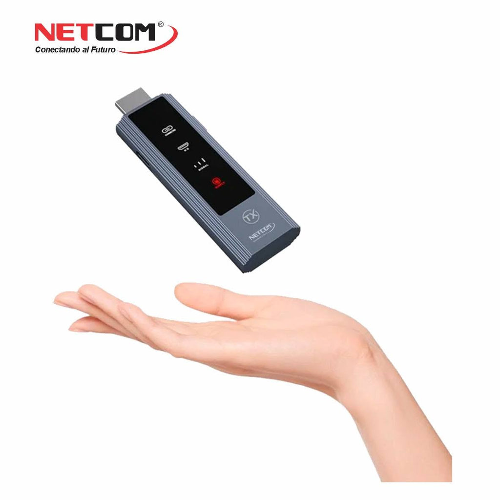 Extensor HDMI Inalámbrico de 30 Metros NETCOM Dual Band 4K/1080P (Modelo PE-EXI030) S2147