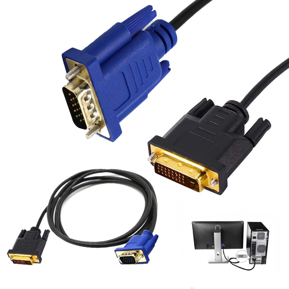 Cable Convertidor de Video DVI 24+5 a VGA Trautech de 1.80 Metros (PE-DV0085) S2149