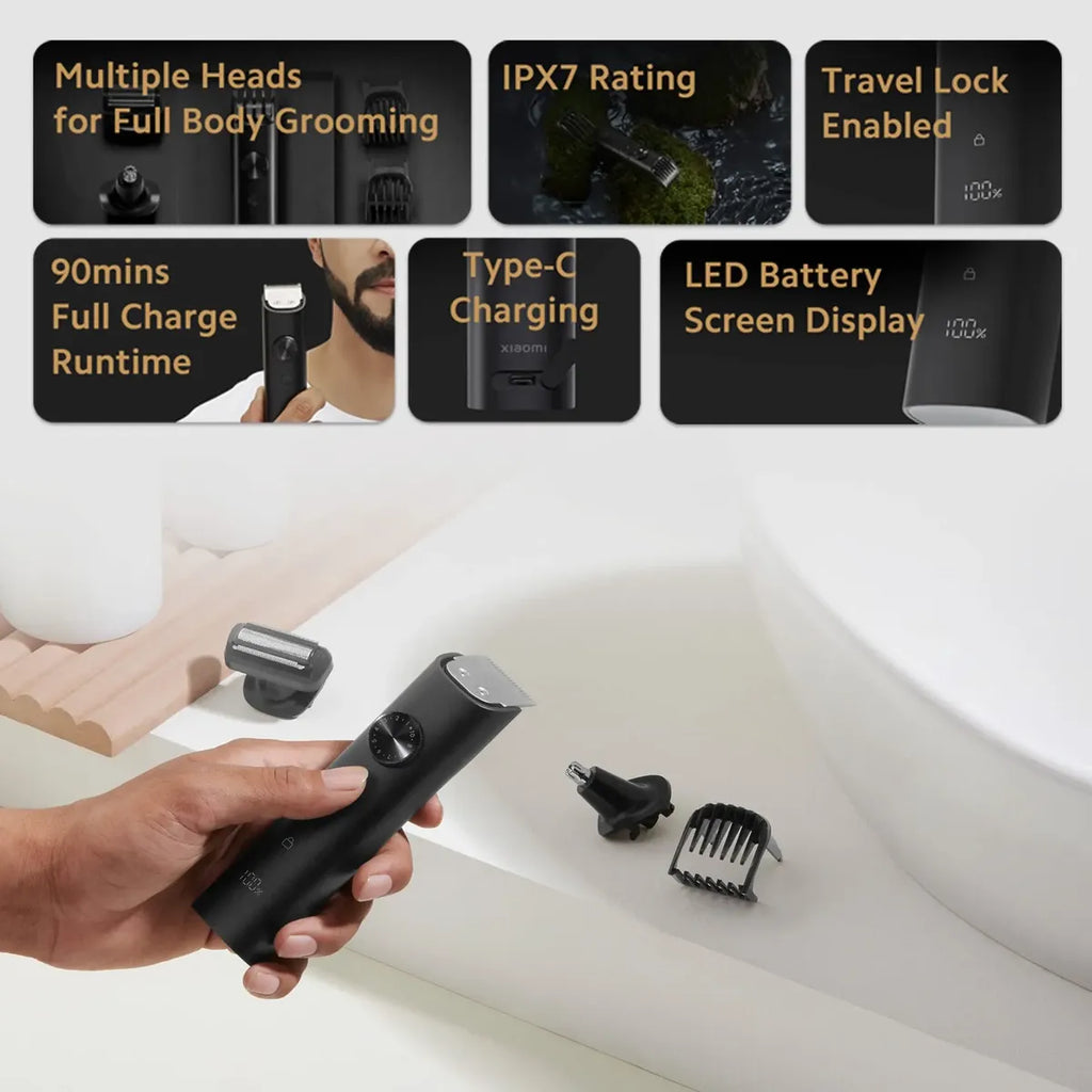 Kit de Aseo Xiaomi Grooming Kit Pro Multifunción 40 Niveles IPX7 Pantalla LED S2222