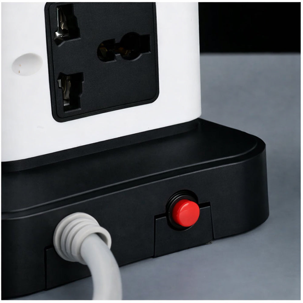 Extensión Torre Multicontacto de 8 Enchufes y 3 Puertos USB 2500W S2072