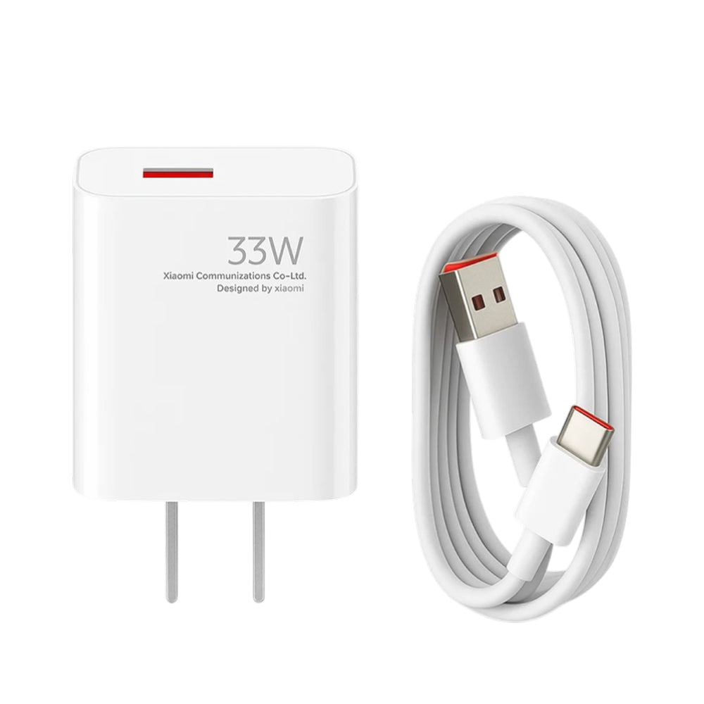 Cargador Xiaomi 33W Carga Rápida con Cable USB-A a USB-C Adaptador Original S2043