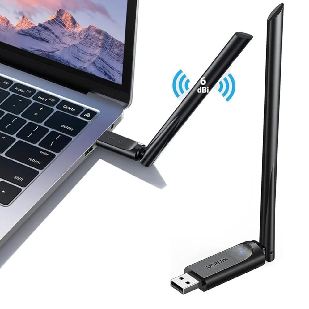 Adaptador Wi-Fi 6 USB Dual Band Ugreen AX900 de Alta Cobertura 886mbps S2128
