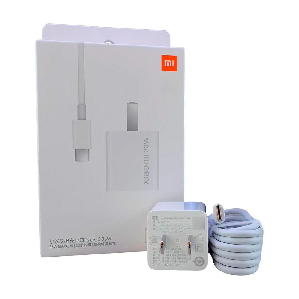 Cargador de Pared Xiaomi 33W GaN USB Tipo-C con Cable Incluido S2113
