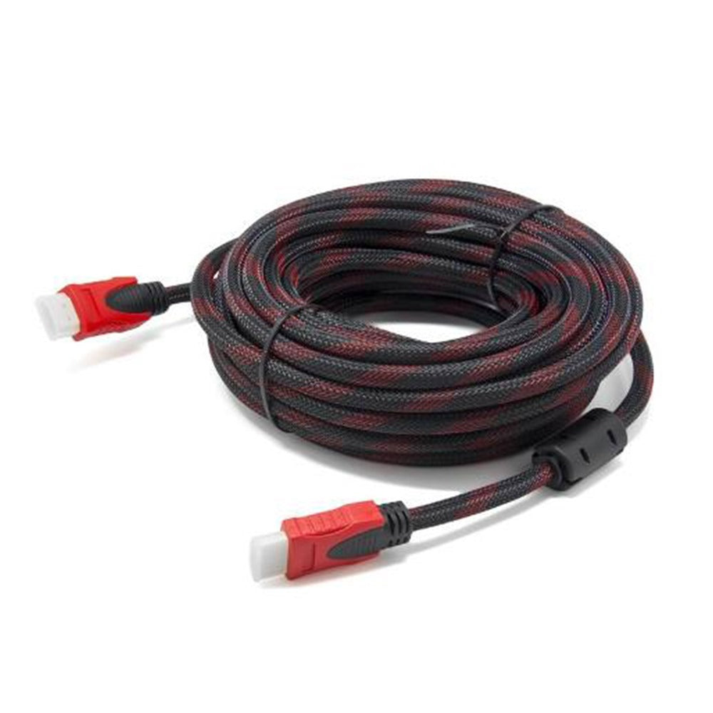 Cable HDMI Con Filtro 25 Metros Full HD 3D V1.4 Negro Con Rojo S14090