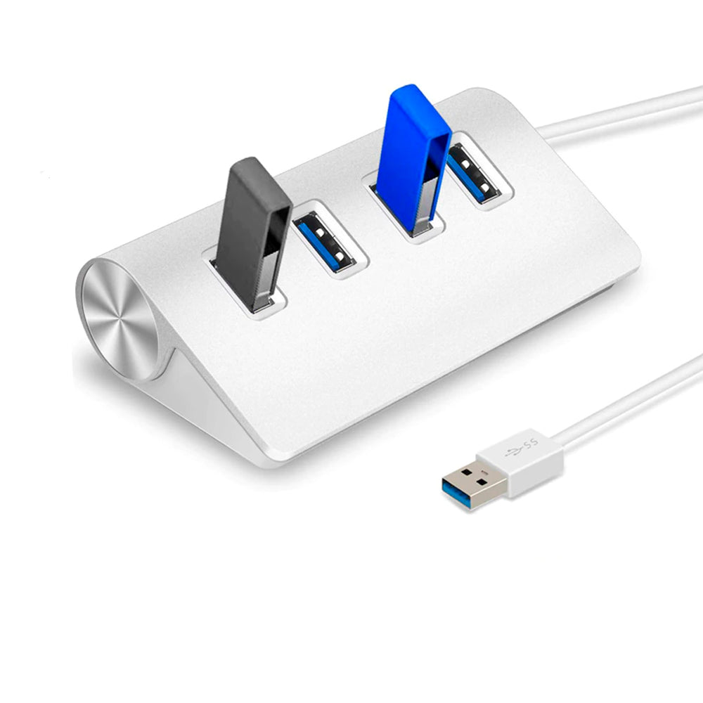 Hub 4 Puertos USB 3.0 Aluminio 5Gbps soporta 2TB S0908