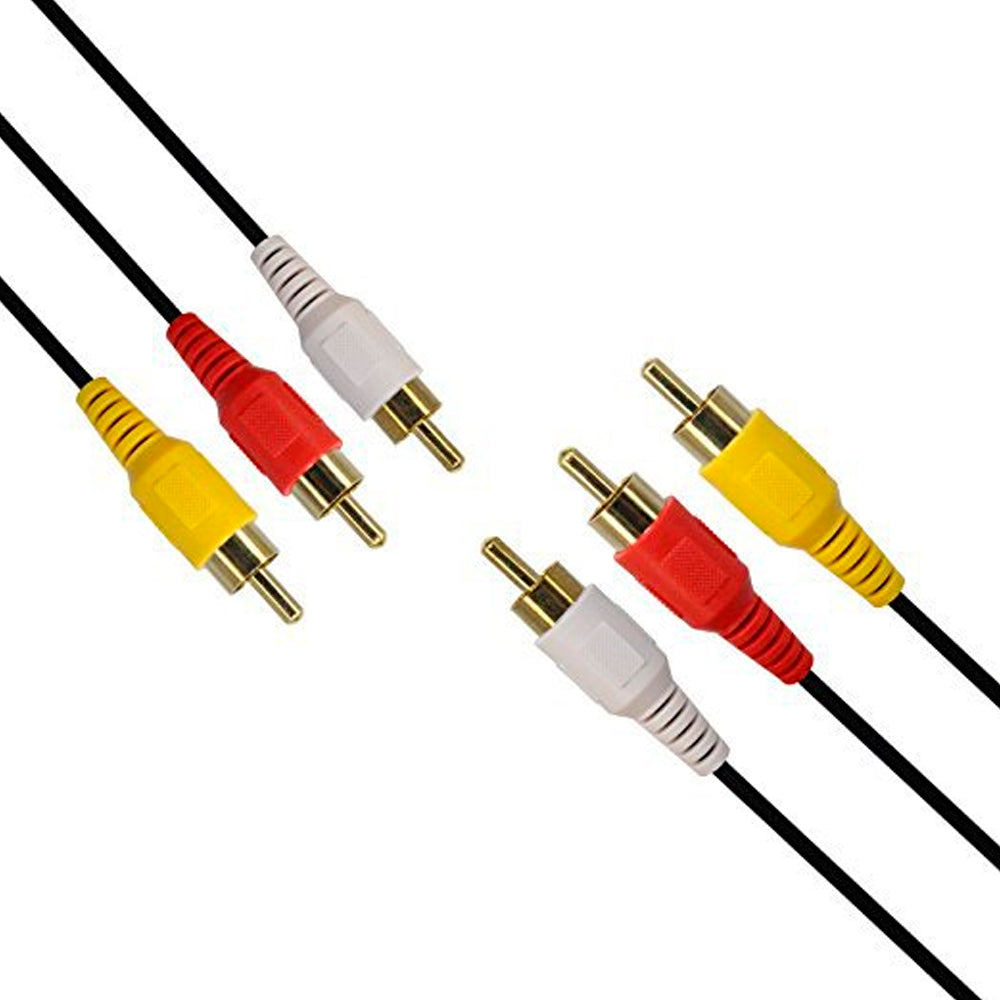Cable RCA a RCA 3x3 5 Metros Macho cable audio y video S0914