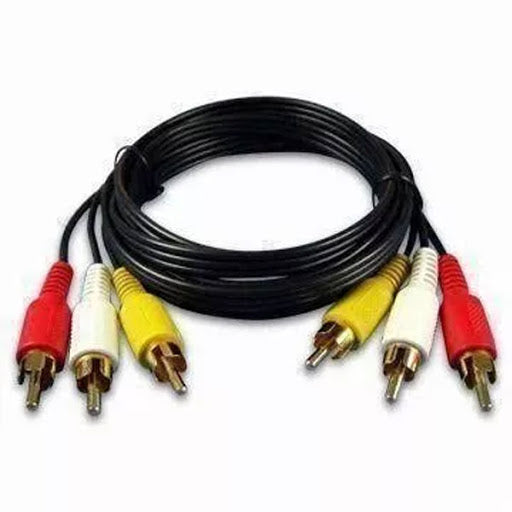 Cable RCA a RCA 3x3 1.5 Metros Macho cable audio y video S0916