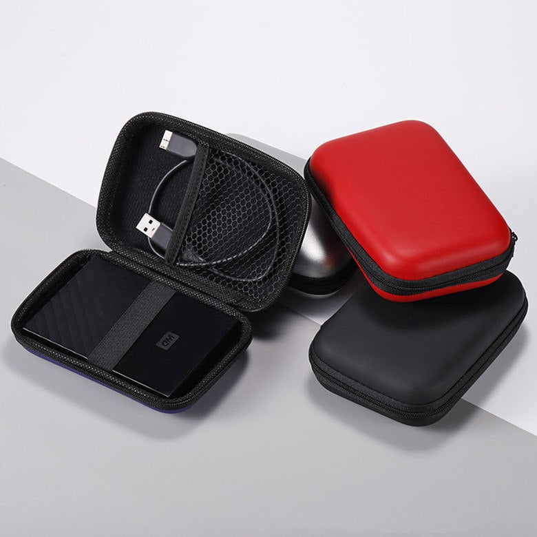 Funda Anti Golpes Case Disco Duro Externo 2.5 Cremallera- Rojo S0938-2