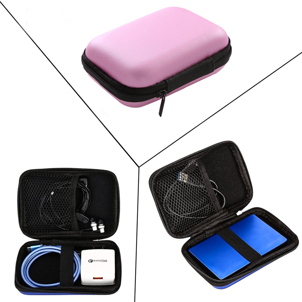 Funda Anti Golpes Case Disco Duro Externo 2.5 Cremallera- Rosado S0938-4