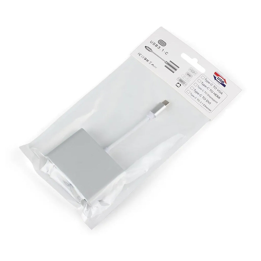 Convertidor Tipo C A Hmdi 4k Vga Con Audio 3.5mm 3 En 1 Mult S0939