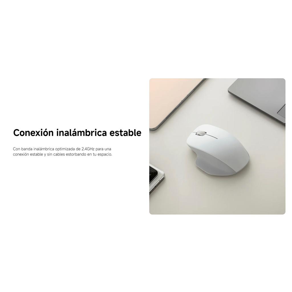 Mouse Inalámbrico Xiaomi Wireless Mouse Comfort Edition 2.4GHz Ergonómico Negro S2229