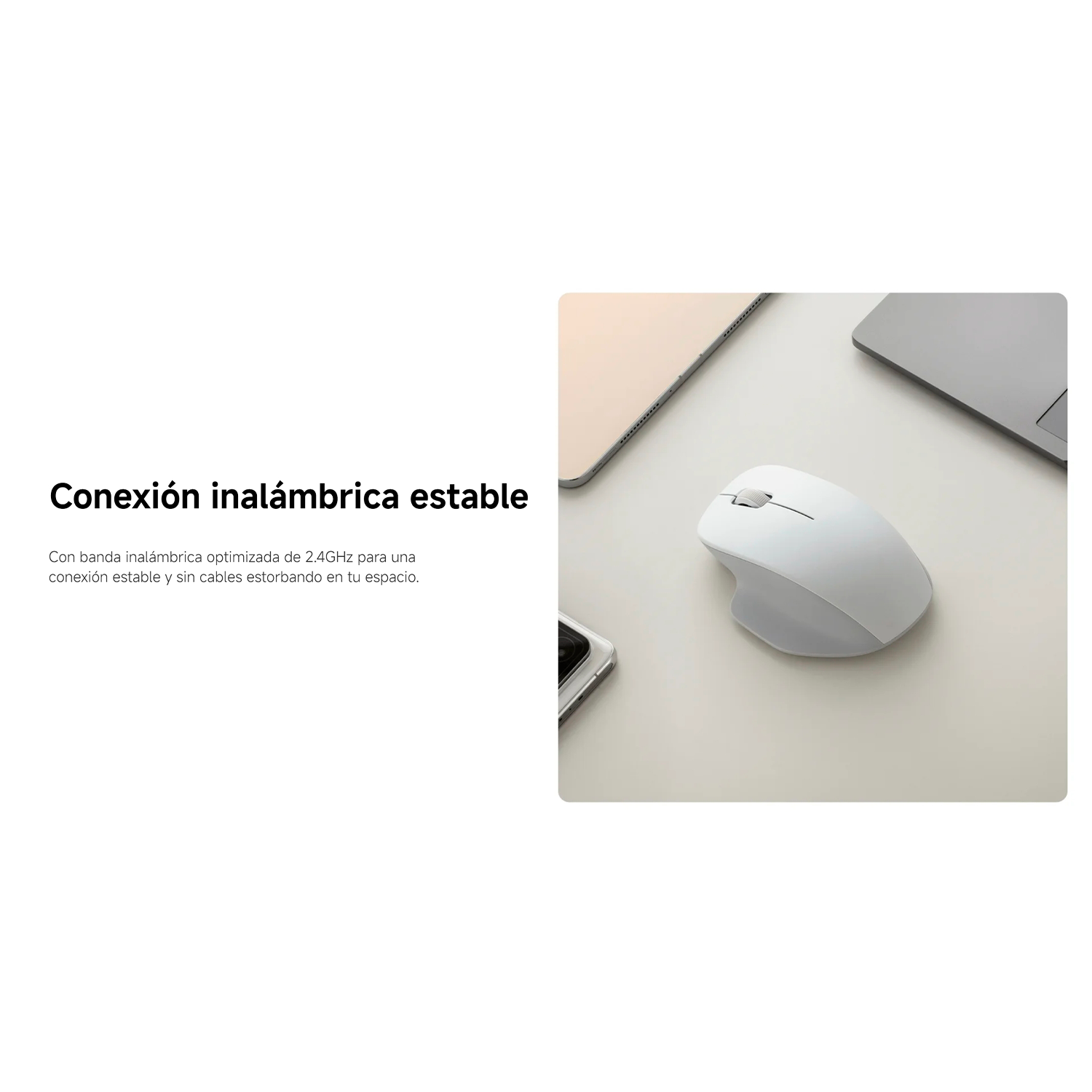 Mouse Inalámbrico Xiaomi Wireless Mouse Comfort Edition 2.4GHz Ergonómico Negro S2229