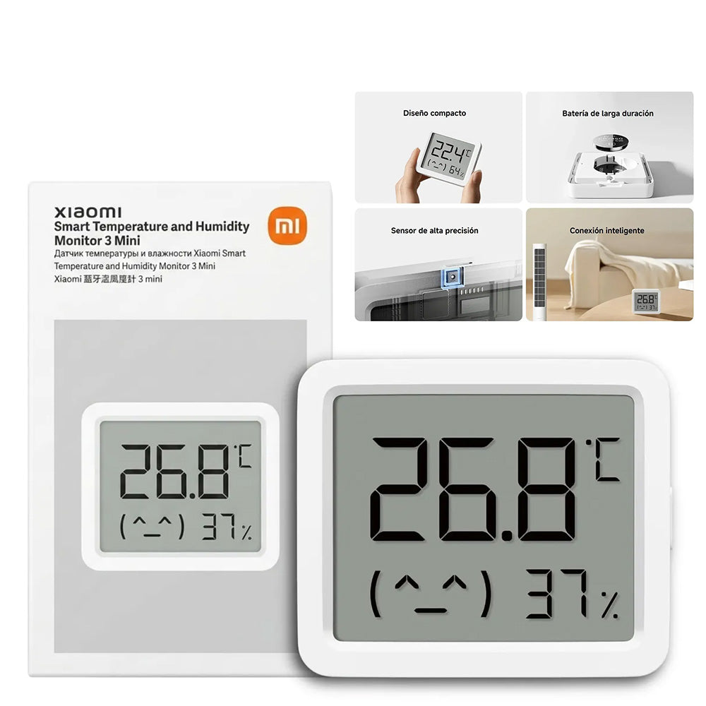 Termohigrómetro Inteligente Xiaomi Mi Temperature and Humidity Monitor 3 Mini S2126