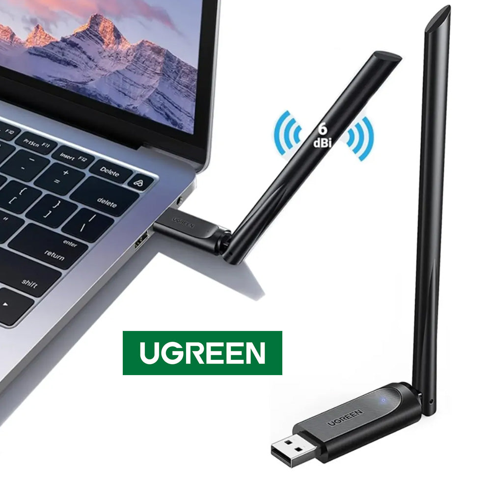 Adaptador Wi-Fi 6 USB Dual Band Ugreen AX900 de Alta Cobertura 886mbps S2128