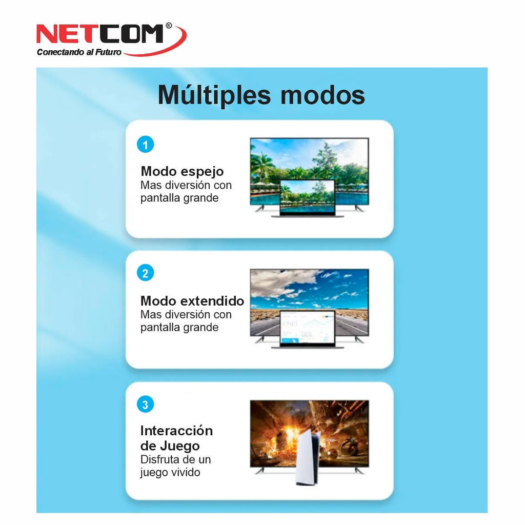 Cable HDMI 2.0 90° NETCOM 1.80m Ultra Delgado 4K 60Hz 18Gbps HDR Trenzado s2259