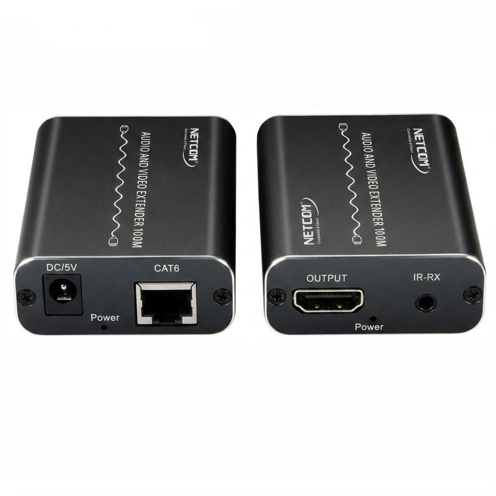 Extender DisplayPort 4K a 100 Metros NETCOM VIA UTP RJ45 Audio y Video PE-ED0100 S2150