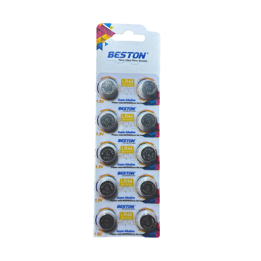 Caja x 20 Blísters x 10 baterias LR44 BESTON AG13 / 357 1.5V pilas boton s2056