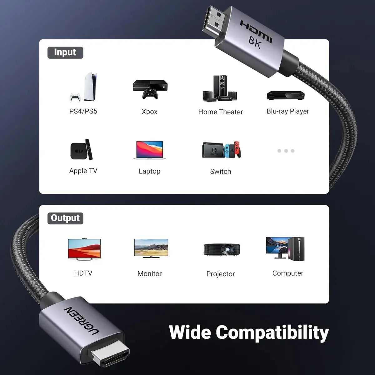 Cable HDMI 2.1 Ultra High Speed 8K 60Hz / 4K 240Hz (10 Metros) S2130