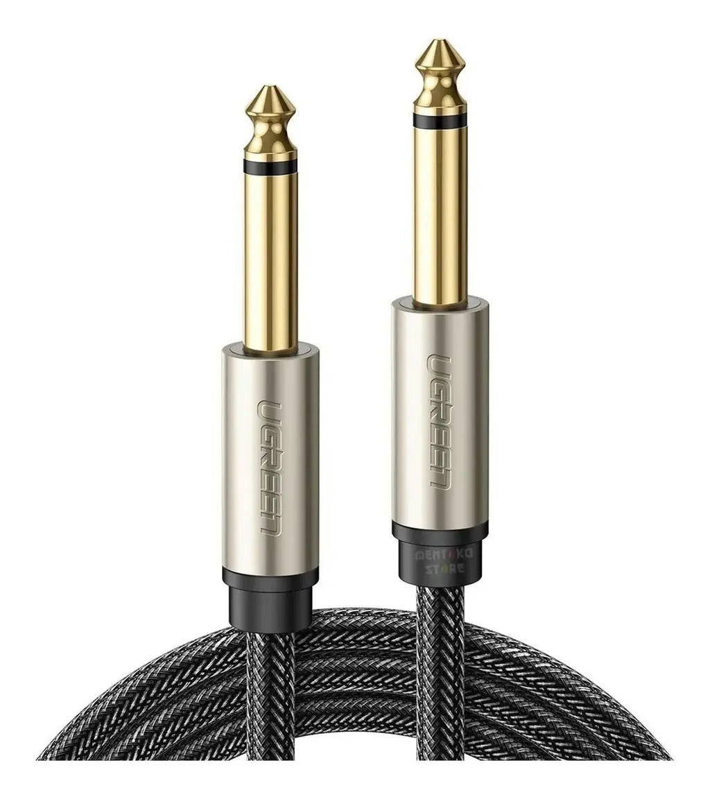 Cable de Audio Mono TS 6.35mm (6.5mm) de 3 Metros Ugreen Trenzado de Nailon S2166
