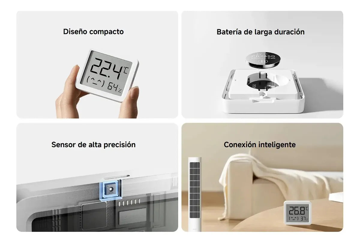 Sensor e Higrómetro Inteligente Xiaomi Mi Temperature and Humidity Monitor 3 Mini S2126
