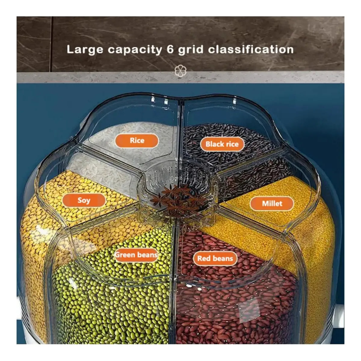 Dispensador Giratorio de Menestras y Cereales 360° Smart Organizer (7L) S2123 S2124