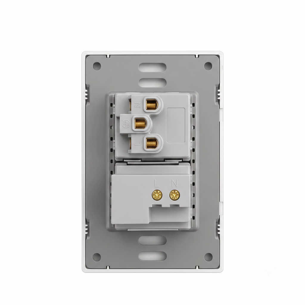 Tomacorriente de Pared Universal Heng Mei con Doble Puerto USB-A 15A 127V-250V Blanco s2254