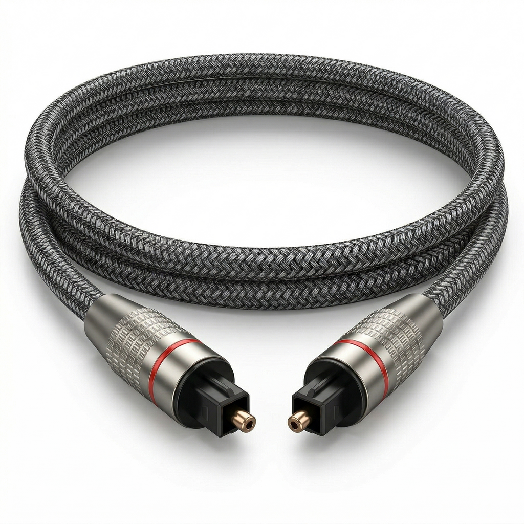 Cable de Audio Óptico Digital Toslink Premium Trenzado 2 Metros s2087