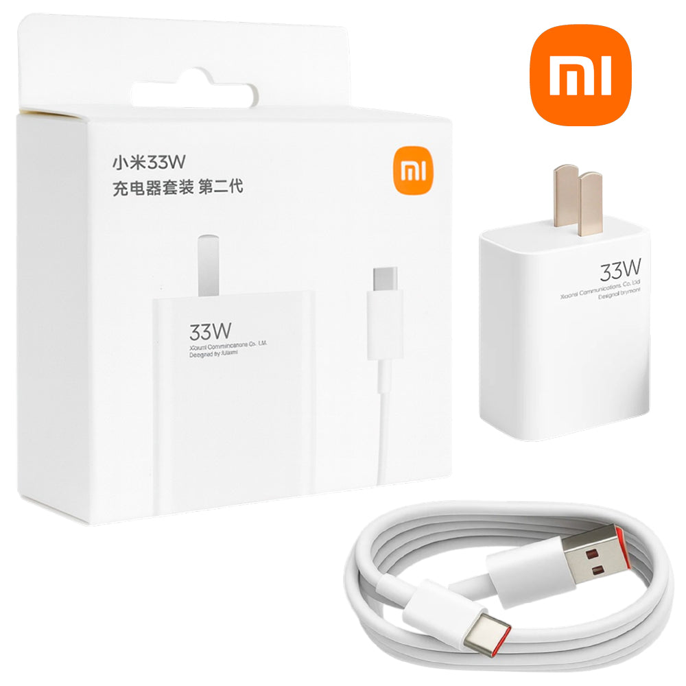 Cargador Xiaomi 33W Carga Rápida con Cable USB-A a USB-C Adaptador Original S2043