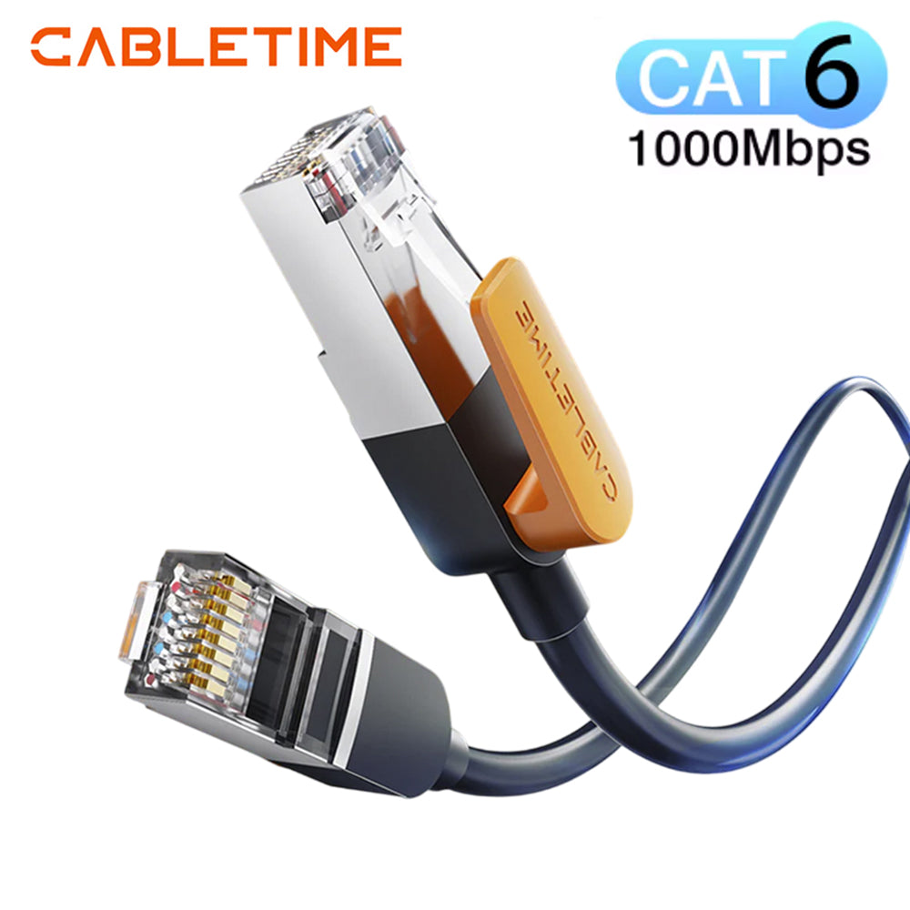 Cable de Red Ethernet Cat 6 FTP Blindado 1000Mbps 250MHz CABLETIME de 5 Metros CN61P S2186