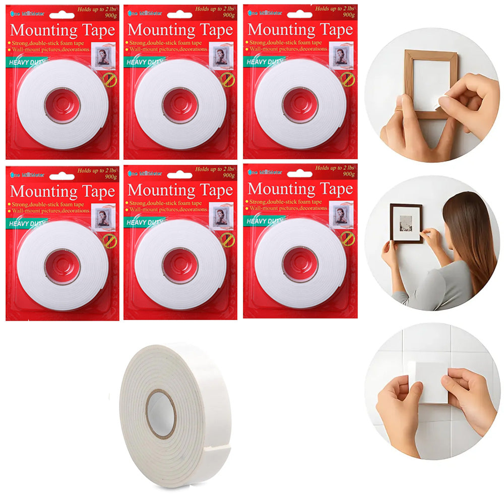 12 Cintas de Montaje de Doble Contacto Heavy Duty (900g) 18mm x 5Y S2131