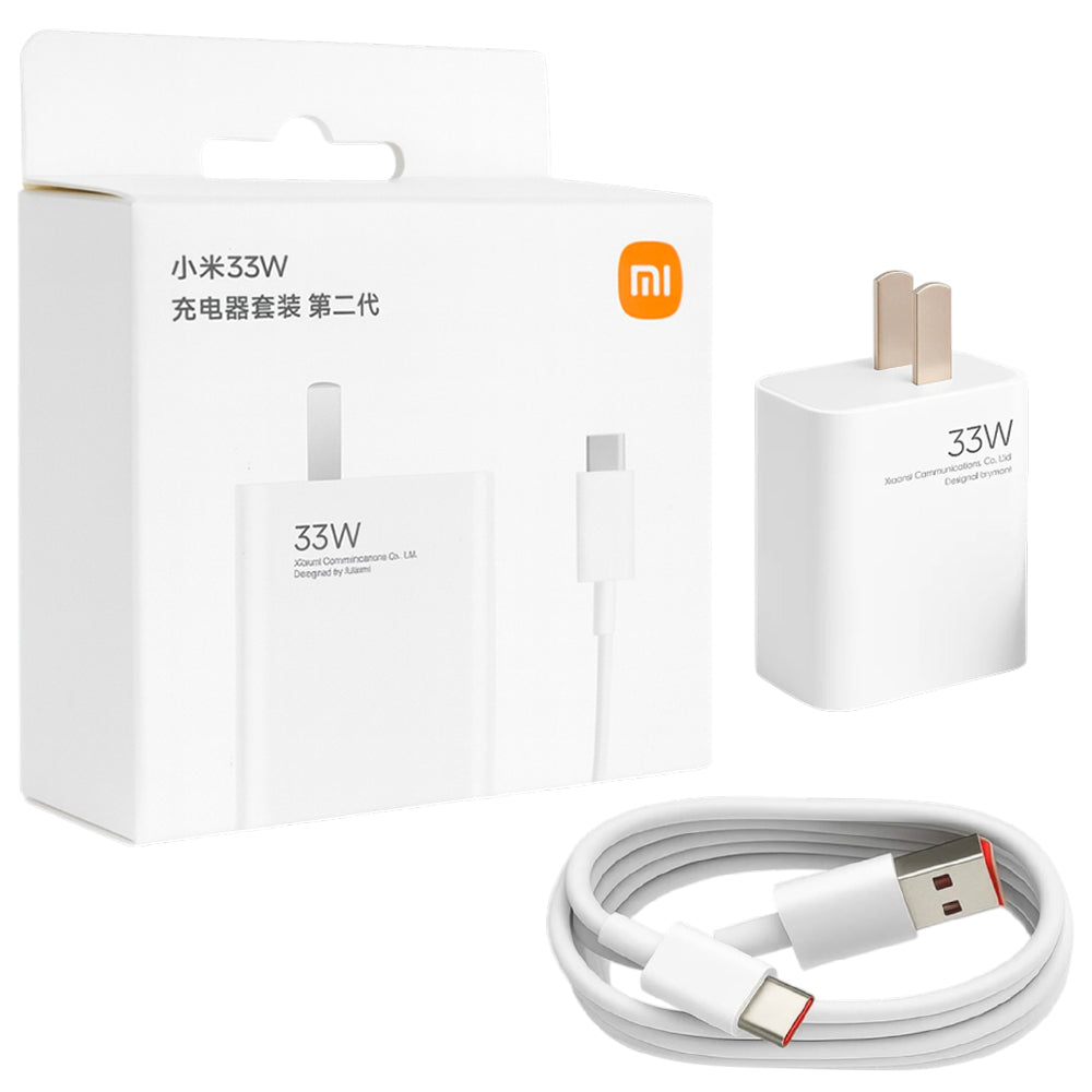 Cargador Xiaomi 33W Carga Rápida con Cable USB-A a USB-C Adaptador Original S2043