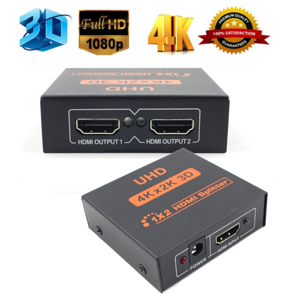 Splitter Hdmi 1x2 2.0 Full Hd 4k 2160p Multiplica Señal Conecta 2 tv S00317