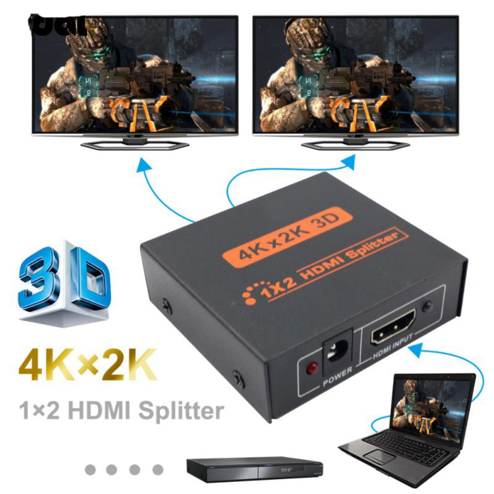 Splitter Hdmi 1x2 2.0 Full Hd 4k 2160p Multiplica Señal Conecta 2 tv S00317