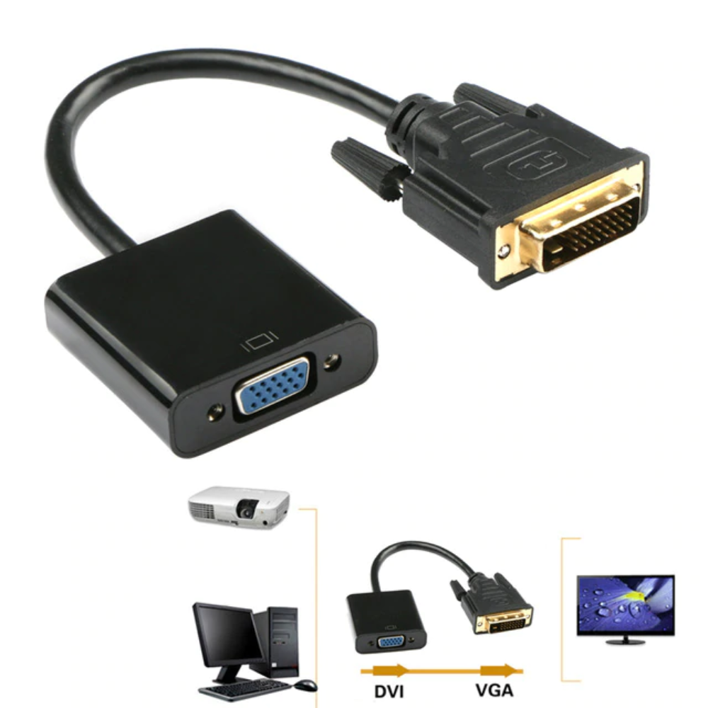 Adaptador Convertidor DVI D a VGA DVI-D a VGA 24 + 1 Conversor S0031