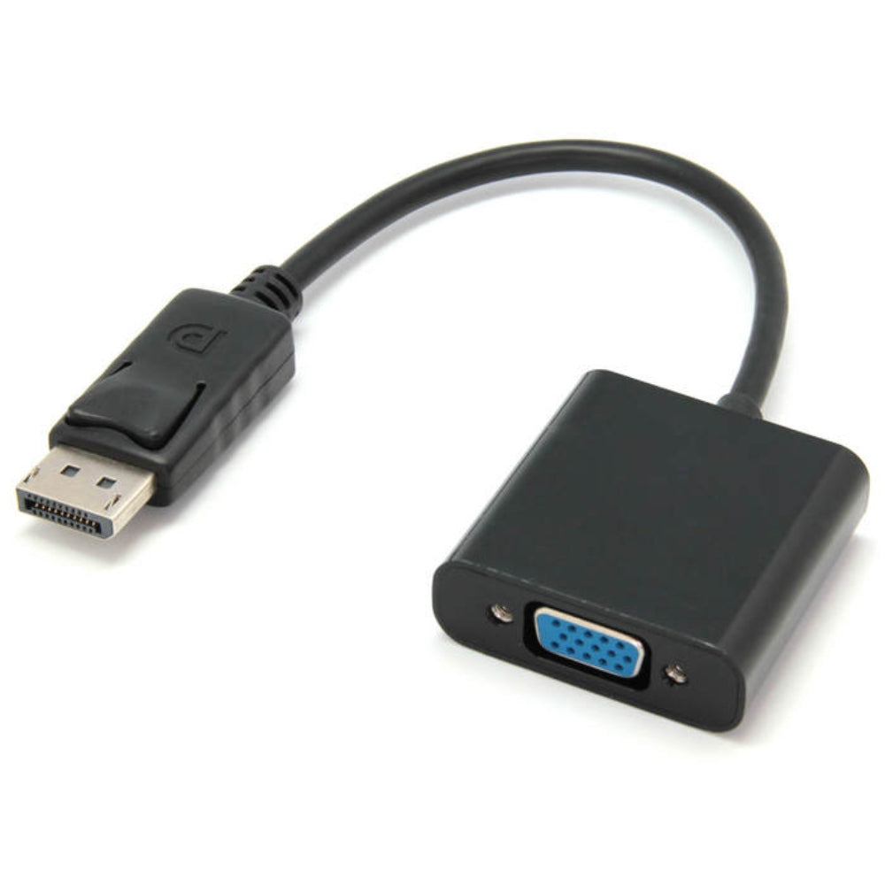 Adaptador Convertidor Display Port Dp a VGA Dp Macho a VGA Negro S0042