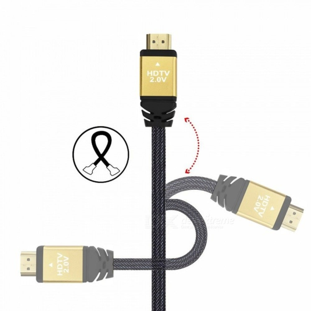 Cable HDMI 10 Metros Ultra HD 3D 4K V2.0 2160P a Enmallado Gris S0048