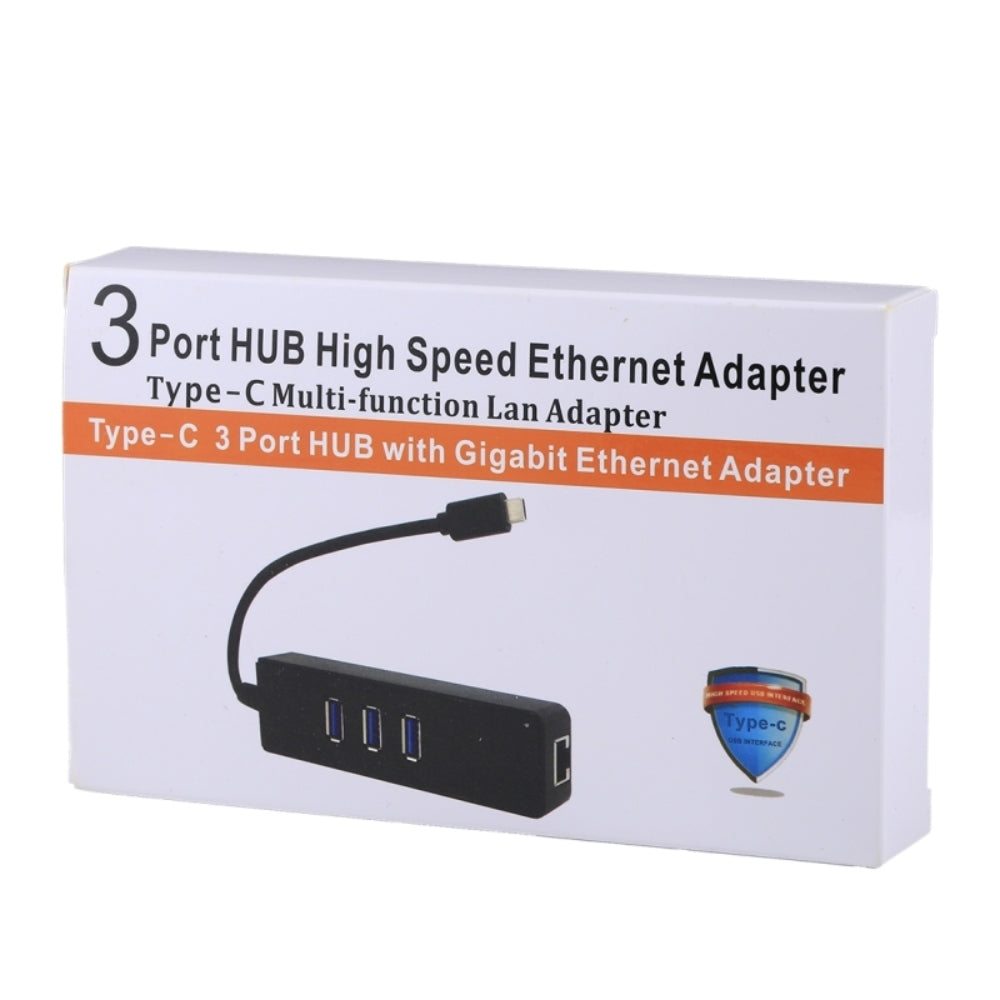 Adaptador USB 3.0 A RJ45 USB Lan Ethernet + Hub 3 Puertos S0093