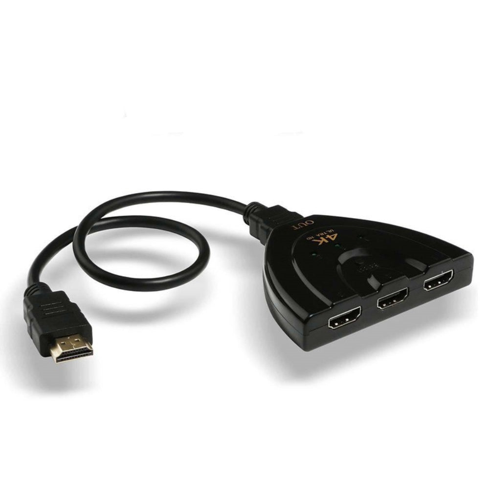 HDMI Switch 4K 3 x 1 Splitter con Cable Full HD 1080p 3D Multiplicador S0099