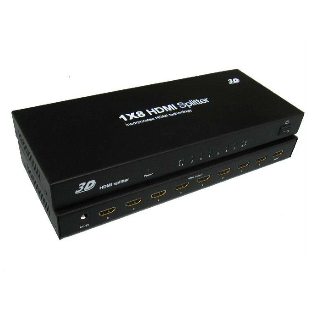 HDMI Splitter 1 x 8 1.4 Full HD 4K Multiplica Señal Conecta 8 TV S0100