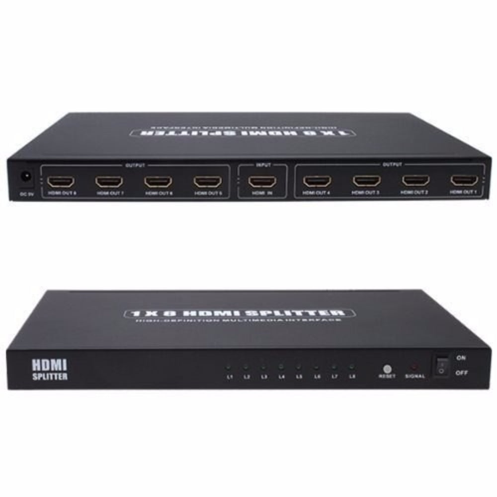 HDMI Splitter 1 x 8 1.4 Full HD 4K Multiplica Señal Conecta 8 TV S0100