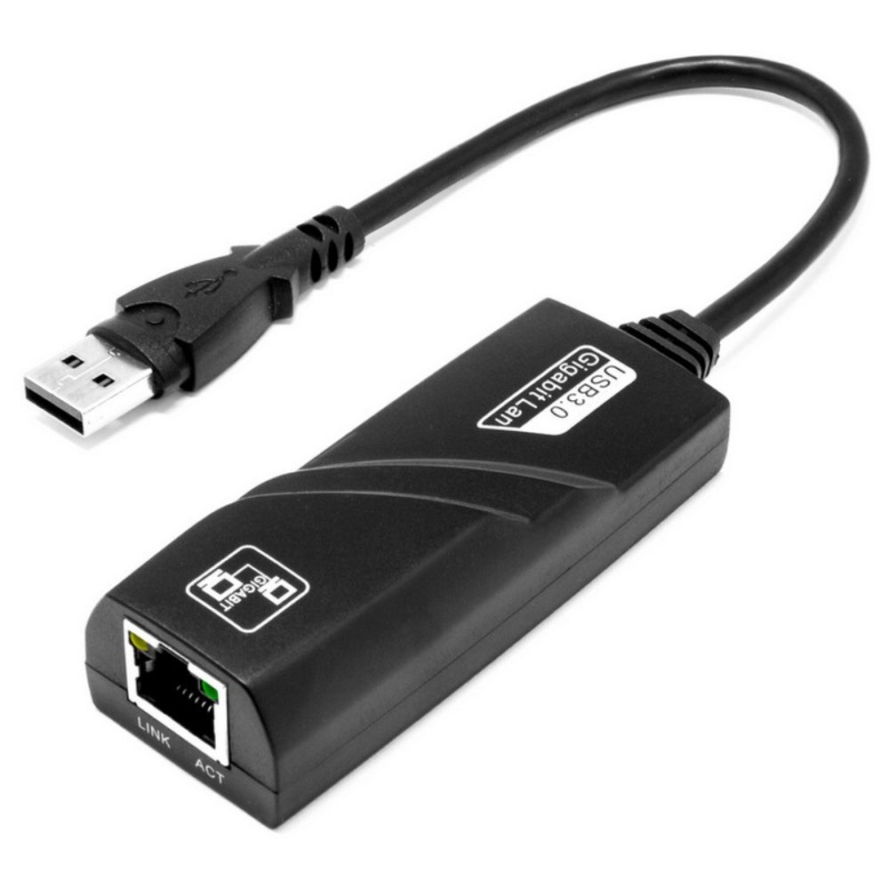 Adaptador USB 3.0 a RJ45 USB LAN Ethernet Windows Internet Gigabit S0132