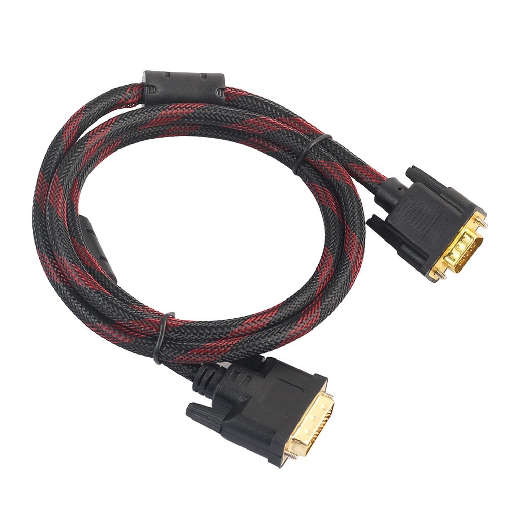 Cable DVI a VGA DVI-I 24 + 5 Turno a VGA Video HDTV DVD Enmallado S0137