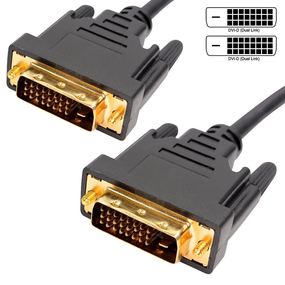 Cable DVI a DVI 1.5 Metros 24 + 1 Pines Monitor HDTV DVD Enmallado S0183
