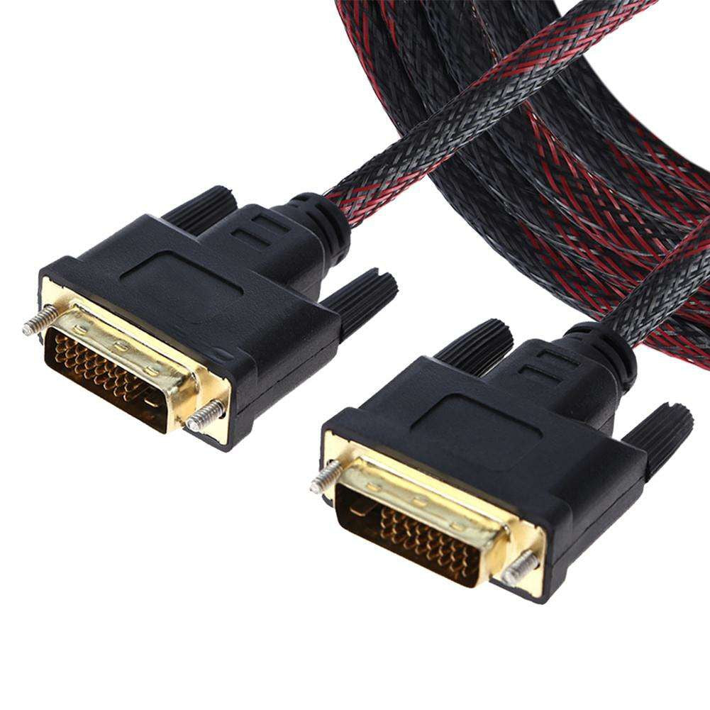 Cable DVI a DVI 1.5 Metros 24 + 1 Pines Monitor HDTV DVD Enmallado S0183