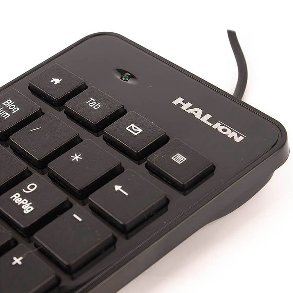 Teclado Numérico Halion USB K-119 Cable de 1.4 m 23 Teclas S0205