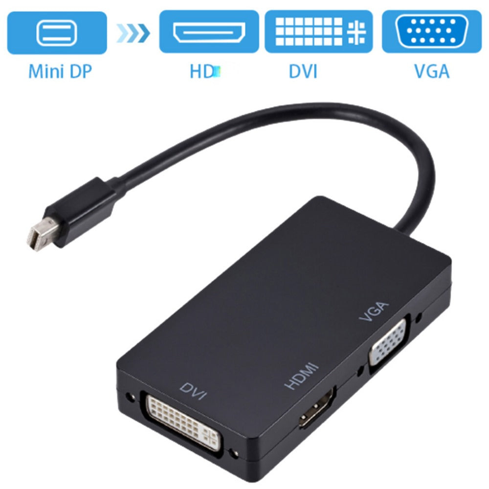 Convertidor 3 en 1 Thunderbolt Mini Displayport a HDMI VGA DVI S0218