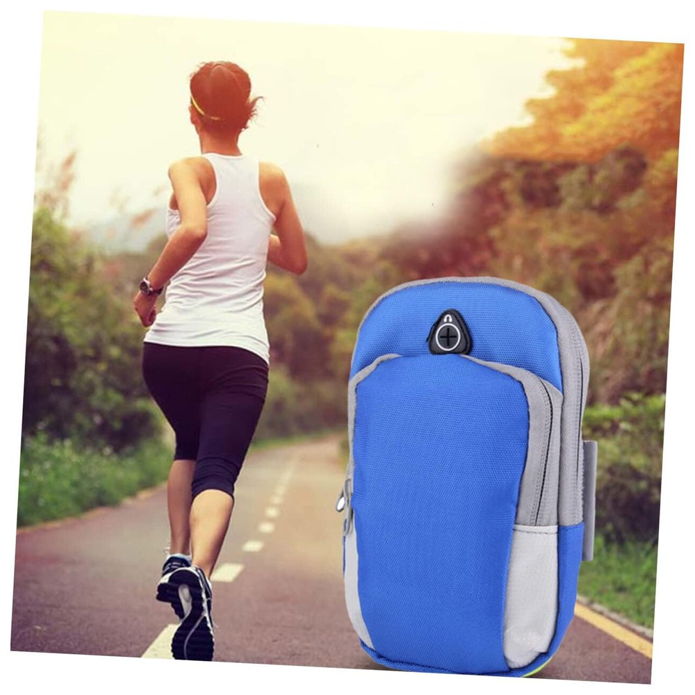 Bolso Porta Celular Deportivo Con Correa brazalete Azul S0259-1