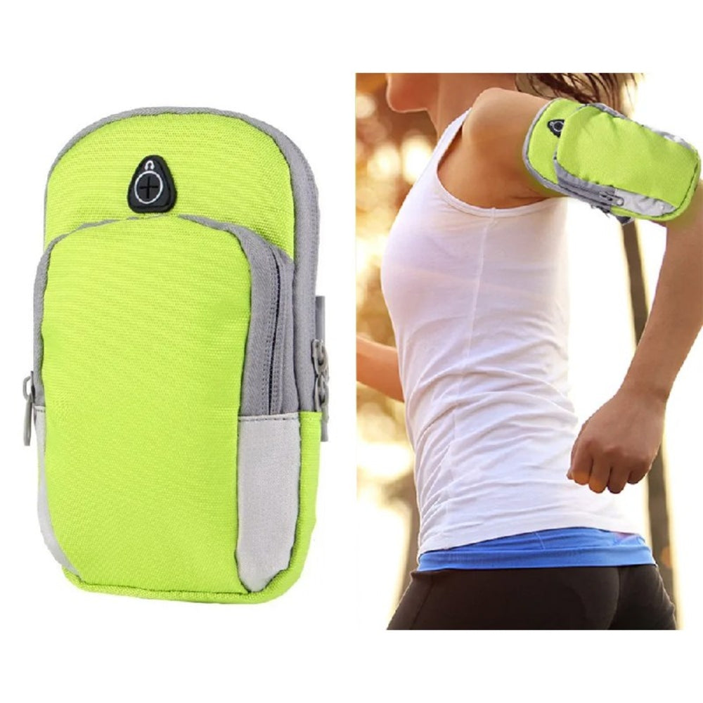 Bolso Porta Celular Deportivo Con Correa brazalete Verde S0259-2