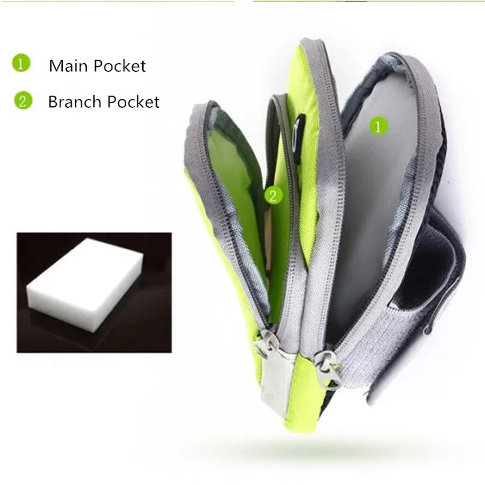 Bolso Porta Celular Deportivo Con Correa brazalete Verde S0259-2