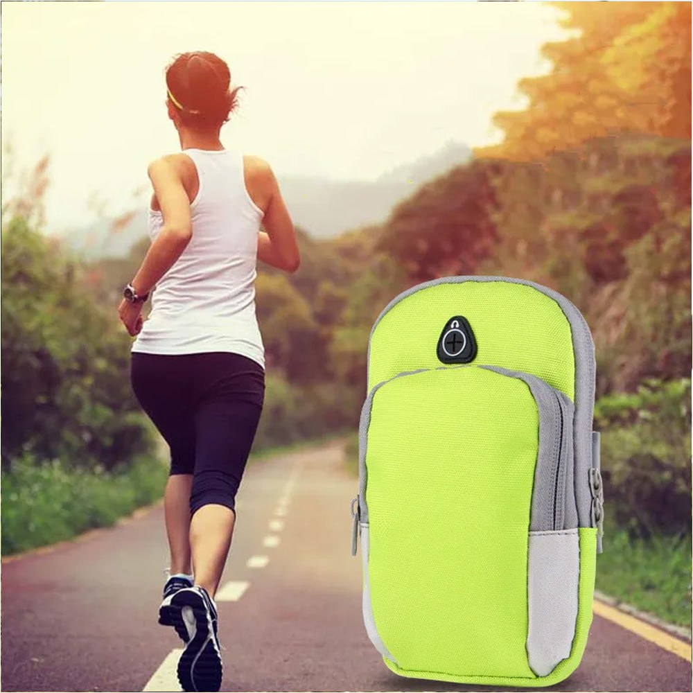 Bolso Porta Celular Deportivo Con Correa brazalete Verde S0259-2